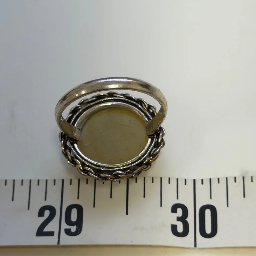 Hand crafted aventuraventuri Gemstone Round Ring Silver Plated 925 Size 7.75 New - Picture 7 of 8